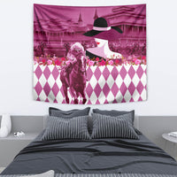 Kentucky Racing Horses Derby Hat Lady Tapestry Churchill Downs and Roses Pink Out - Wonder Print Shop