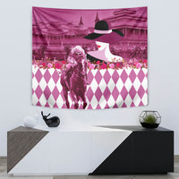 Kentucky Racing Horses Derby Hat Lady Tapestry Churchill Downs and Roses Pink Out - Wonder Print Shop