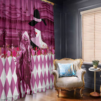 Kentucky Racing Horses Derby Hat Lady Window Curtain Churchill Downs and Roses Pink Out - Wonder Print Shop