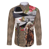 Kentucky Racing Horses Derby Hat Woman Family Matching Puletasi and Hawaiian Shirt Churchill Downs and Shoehorse Roses - Wonder Print Shop