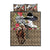 Kentucky Racing Horses Derby Hat Woman Quilt Bed Set Churchill Downs and Shoehorse Roses - Wonder Print Shop