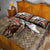 Kentucky Racing Horses Derby Hat Woman Quilt Bed Set Churchill Downs and Shoehorse Roses - Wonder Print Shop