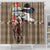 Kentucky Racing Horses Derby Hat Woman Shower Curtain Churchill Downs and Shoehorse Roses
