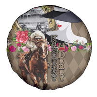 Kentucky Racing Horses Derby Hat Woman Spare Tire Cover Churchill Downs and Shoehorse Roses - Wonder Print Shop