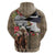 Kentucky Racing Horses Derby Hat Woman Zip Hoodie Churchill Downs and Shoehorse Roses - Wonder Print Shop