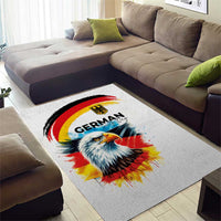 German Unity Day Area Rug Germany Flag with Eagle Head and Emblem