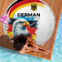 German Unity Day Beach Blanket Germany Flag with Eagle Head and Emblem