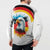 German Unity Day Button Sweatshirt Germany Flag with Eagle Head and Emblem