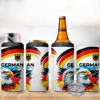 German Unity Day 4 in 1 Can Cooler Tumbler Germany Flag with Eagle Head and Emblem