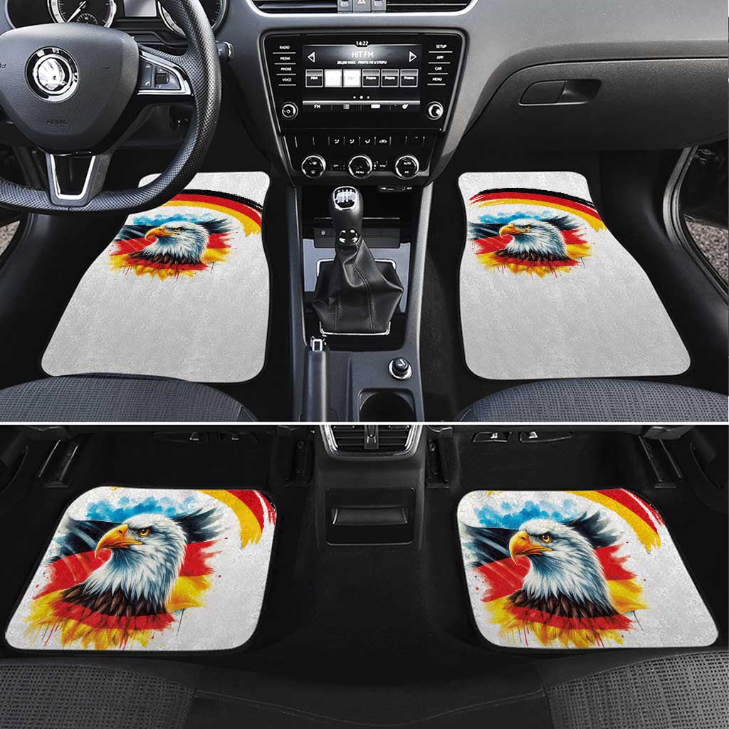 German Unity Day Car Mats Germany Flag with Eagle Head and Emblem