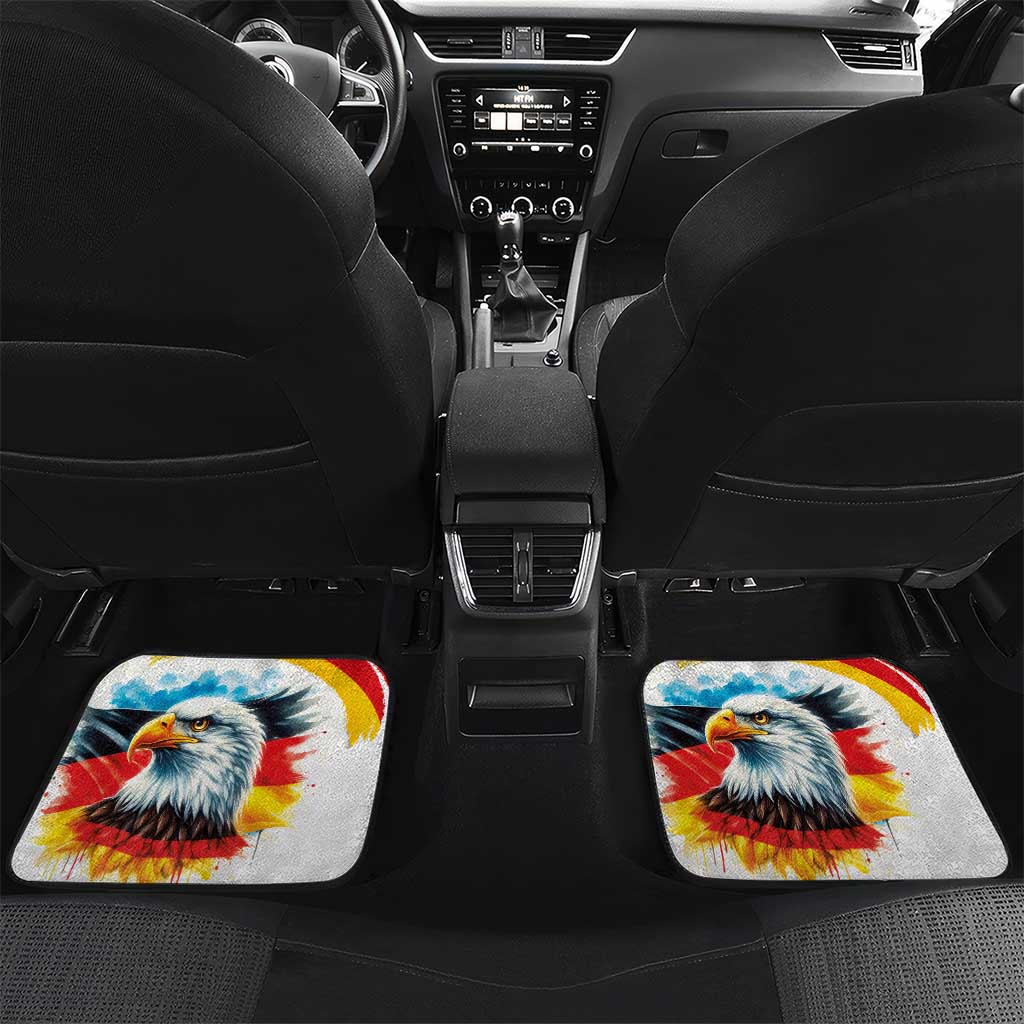 German Unity Day Car Mats Germany Flag with Eagle Head and Emblem
