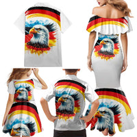 German Unity Day Family Matching Mermaid Dress and Hawaiian Shirt Germany Flag with Eagle Head and Emblem