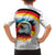 German Unity Day Family Matching Off The Shoulder Long Sleeve Dress and Hawaiian Shirt Germany Flag with Eagle Head and Emblem