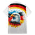 German Unity Day Family Matching Off The Shoulder Long Sleeve Dress and Hawaiian Shirt Germany Flag with Eagle Head and Emblem