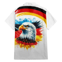 German Unity Day Family Matching Off Shoulder Short Dress and Hawaiian Shirt Germany Flag with Eagle Head and Emblem