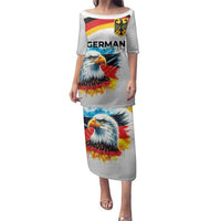 German Unity Day Family Matching Puletasi and Hawaiian Shirt Germany Flag with Eagle Head and Emblem