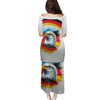 German Unity Day Family Matching Puletasi and Hawaiian Shirt Germany Flag with Eagle Head and Emblem