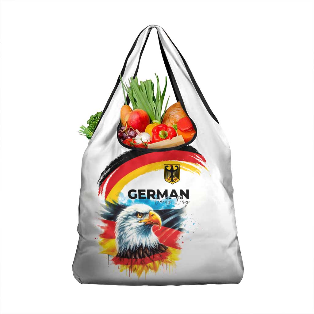 German Unity Day Grocery Bag Germany Flag with Eagle Head and Emblem