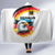 German Unity Day Hooded Blanket Germany Flag with Eagle Head and Emblem