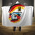 German Unity Day Hooded Blanket Germany Flag with Eagle Head and Emblem