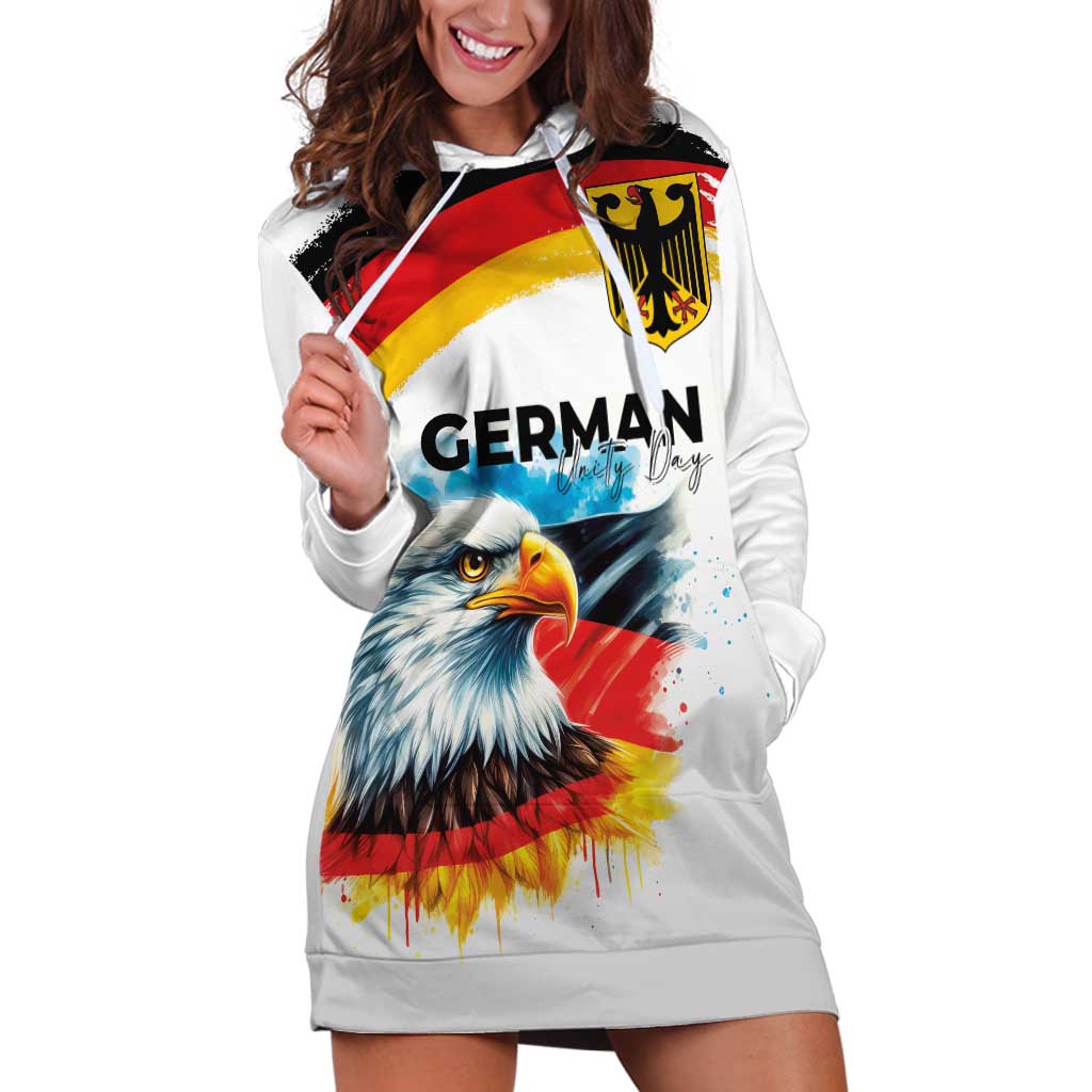German Unity Day Hoodie Dress Germany Flag with Eagle Head and Emblem
