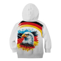 German Unity Day Kid Hoodie Germany Flag with Eagle Head and Emblem