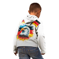 German Unity Day Kid Hoodie Germany Flag with Eagle Head and Emblem