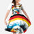 German Unity Day Kid Short Sleeve Dress Germany Flag with Eagle Head and Emblem