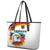 German Unity Day Leather Tote Bag Germany Flag with Eagle Head and Emblem