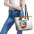German Unity Day Leather Tote Bag Germany Flag with Eagle Head and Emblem