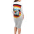 German Unity Day Long Sleeve Bodycon Dress Germany Flag with Eagle Head and Emblem