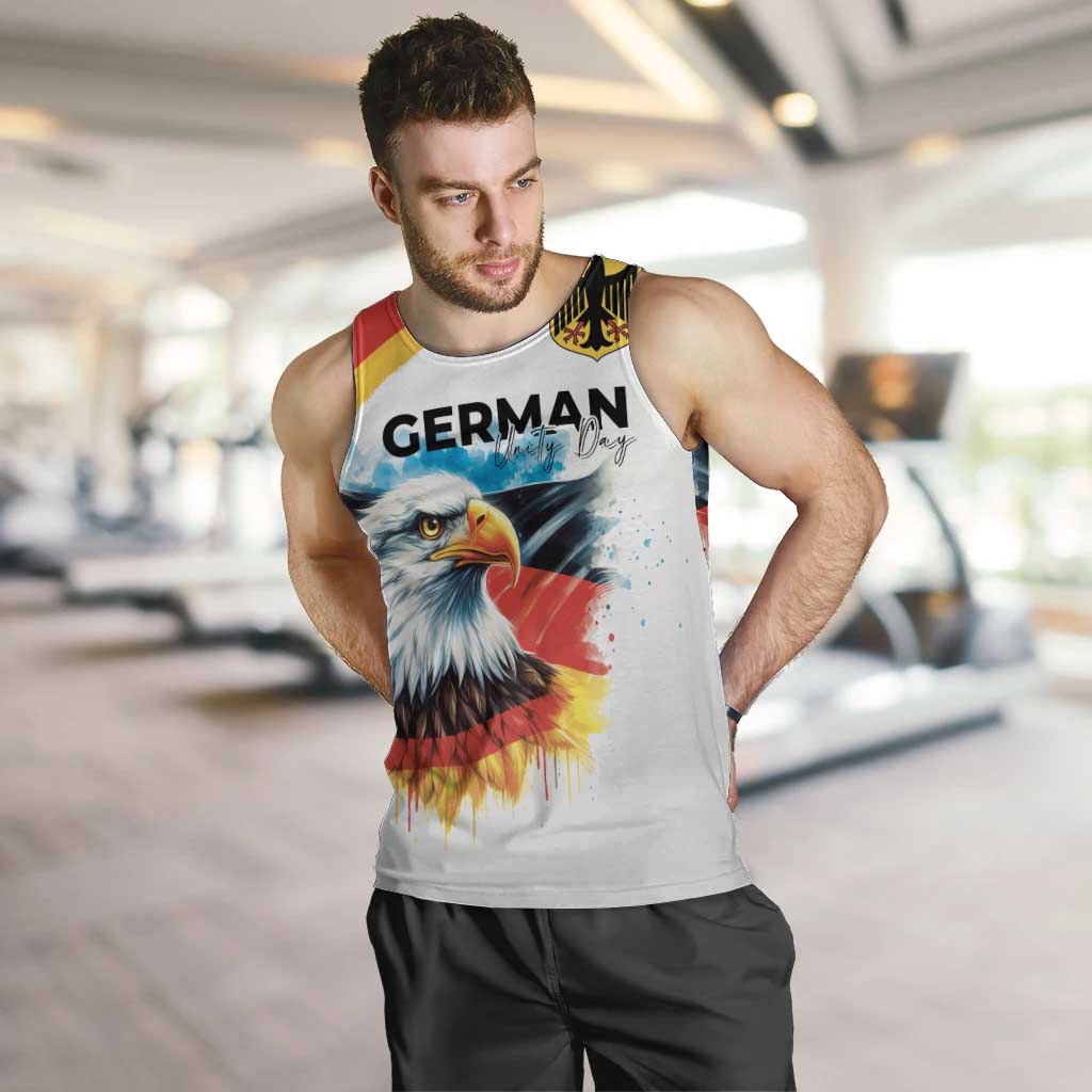 German Unity Day Men Tank Top Germany Flag with Eagle Head and Emblem