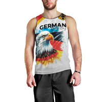 German Unity Day Men Tank Top Germany Flag with Eagle Head and Emblem