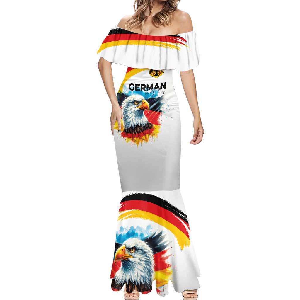 German Unity Day Mermaid Dress Germany Flag with Eagle Head and Emblem