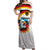 German Unity Day Off Shoulder Maxi Dress Germany Flag with Eagle Head and Emblem