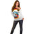 German Unity Day Off Shoulder Sweater Germany Flag with Eagle Head and Emblem