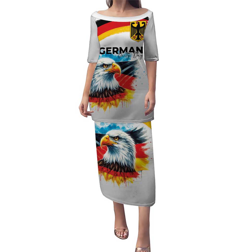 German Unity Day Puletasi Germany Flag with Eagle Head and Emblem