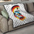 German Unity Day Quilt Germany Flag with Eagle Head and Emblem