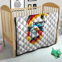 German Unity Day Quilt Germany Flag with Eagle Head and Emblem