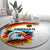 German Unity Day Round Carpet Germany Flag with Eagle Head and Emblem