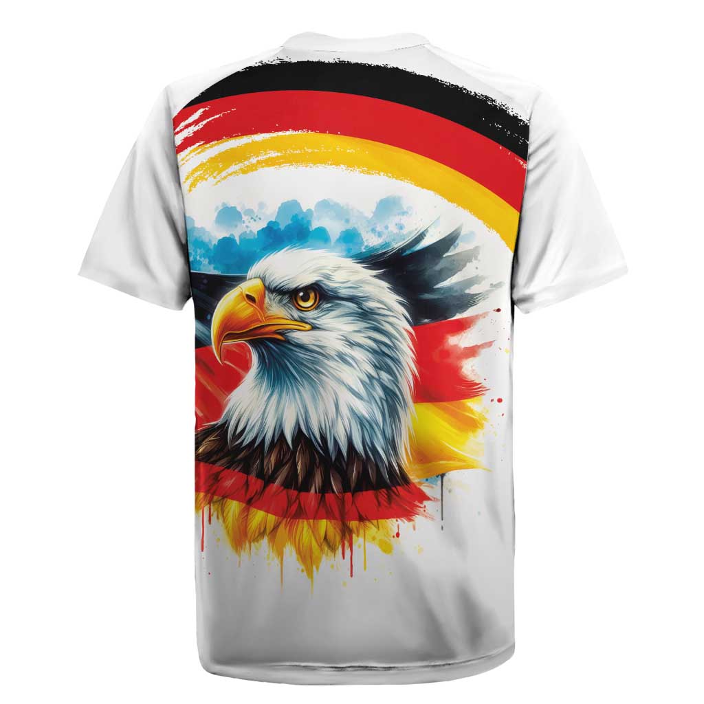 German Unity Day Rugby Jersey Germany Flag with Eagle Head and Emblem