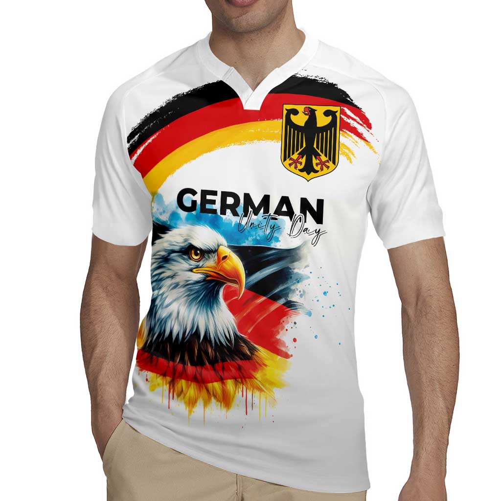German Unity Day Rugby Jersey Germany Flag with Eagle Head and Emblem
