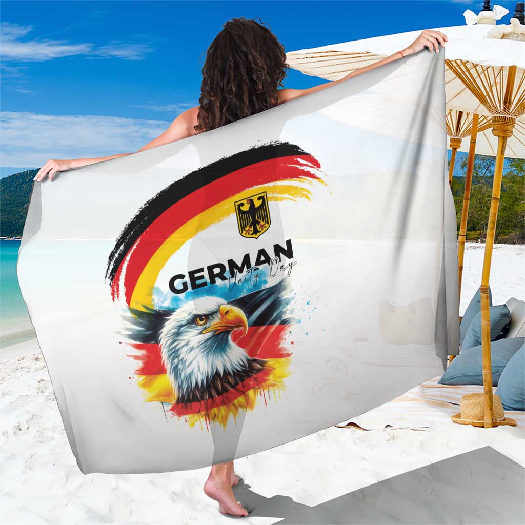 German Unity Day Sarong Germany Flag with Eagle Head and Emblem