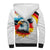 German Unity Day Sherpa Hoodie Germany Flag with Eagle Head and Emblem