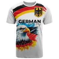 German Unity Day T Shirt Germany Flag with Eagle Head and Emblem