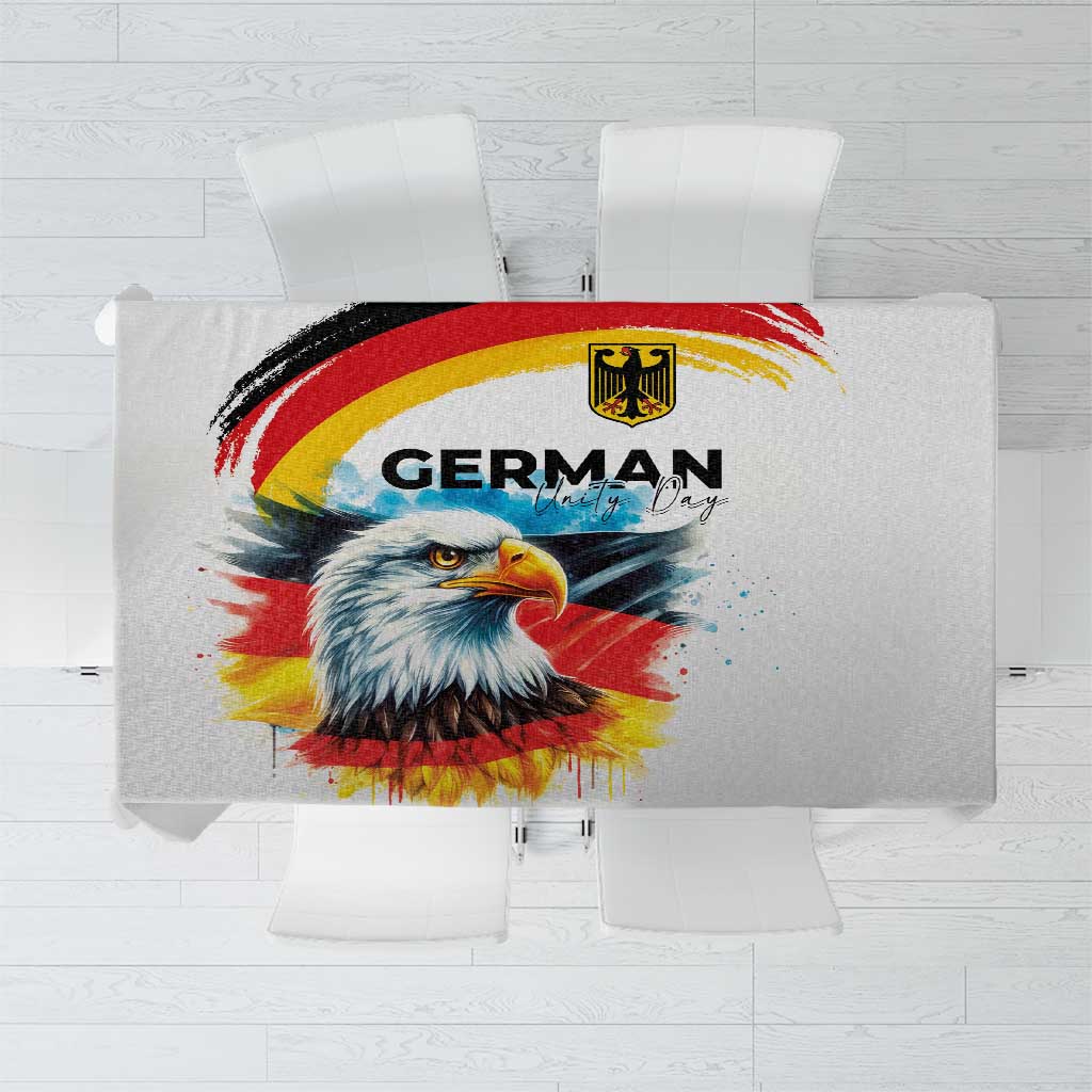 German Unity Day Tablecloth Germany Flag with Eagle Head and Emblem