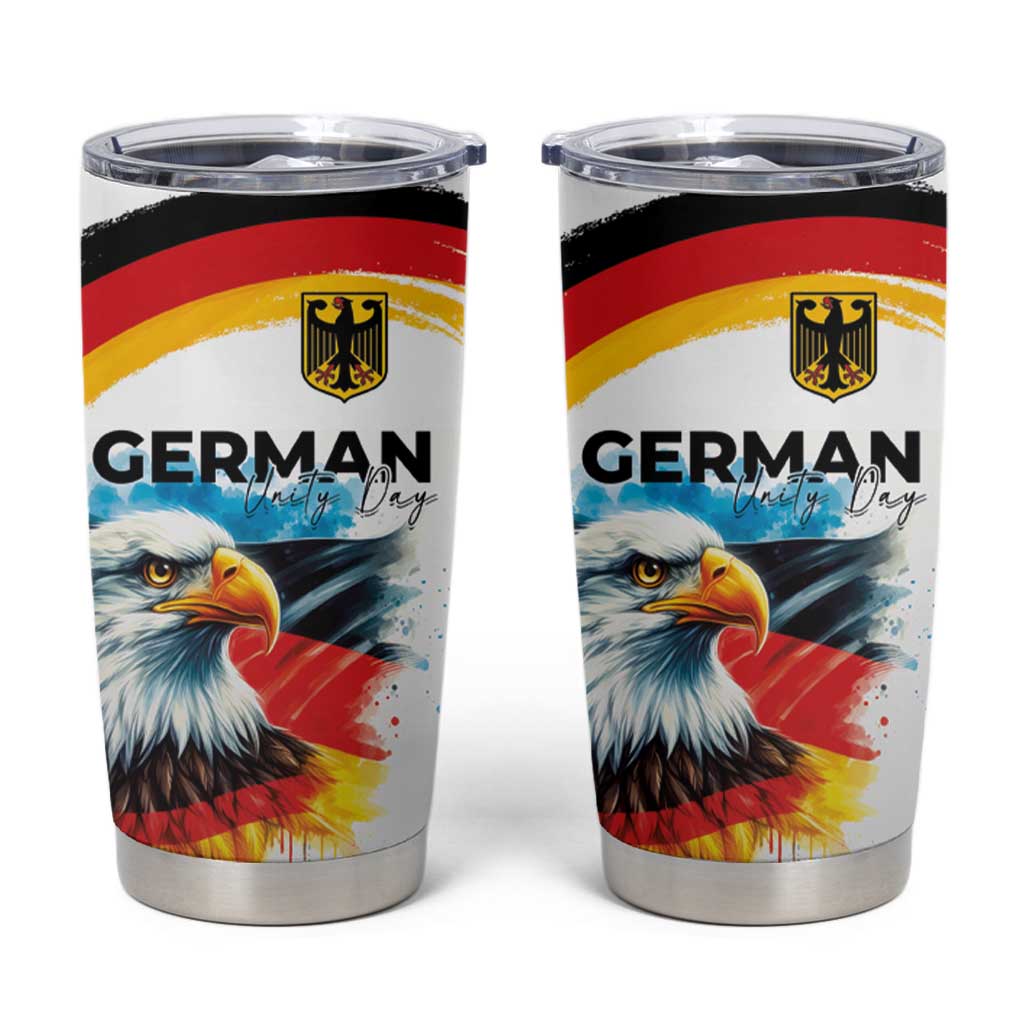 German Unity Day Tumbler Cup Germany Flag with Eagle Head and Emblem