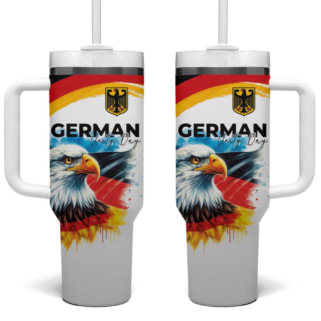 German Unity Day Tumbler With Handle Germany Flag with Eagle Head and Emblem
