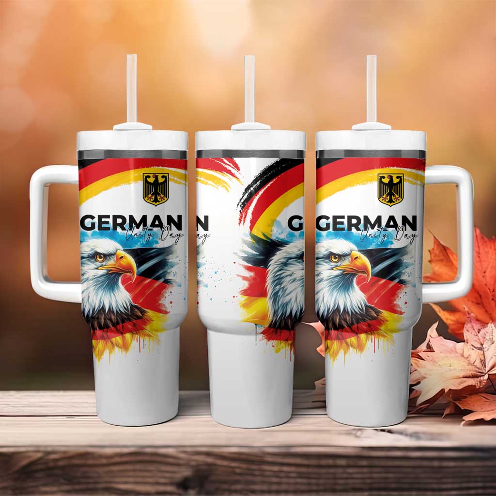 German Unity Day Tumbler With Handle Germany Flag with Eagle Head and Emblem