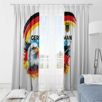 German Unity Day Window Curtain Germany Flag with Eagle Head and Emblem